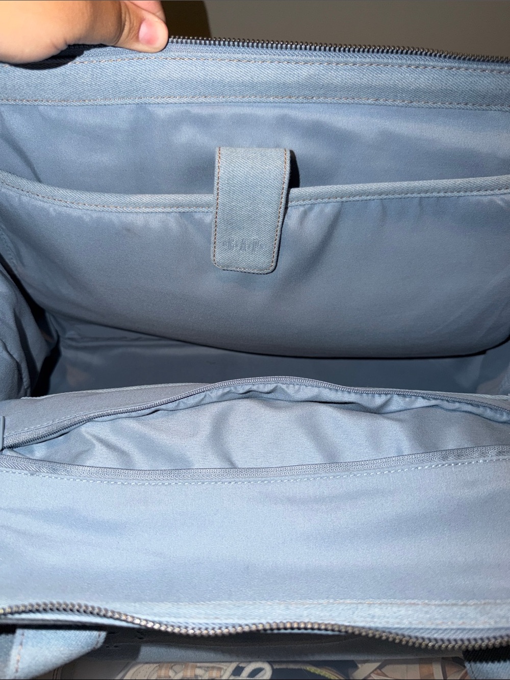 Beis Light Blue Weekender Duffel Bag with Shoe Compartment - Picture 4 of 5